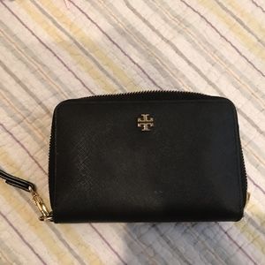 Tory Burch Black wristlet wallet